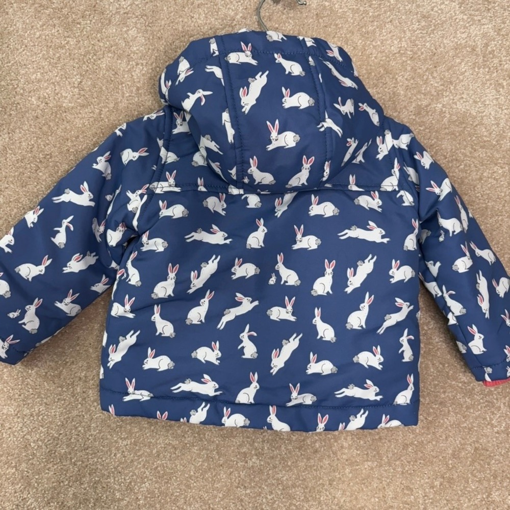 BABY BODEN Bunny Rabbit Jacket Girls Size‎ 6-12 months 6M 12M Puffer Coat - Picture 5 of 7